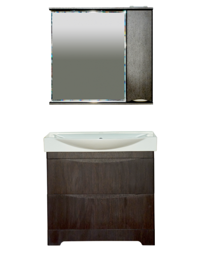 Элвис - 85 Зеркало-шкаф прав. (свет) венге