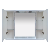 Элвис -105 Зеркало-шкаф (свет) белая эмаль