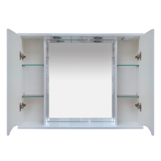 Элвис -105 Зеркало-шкаф (свет) белая эмаль