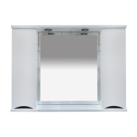 Элвис -105 Зеркало-шкаф (свет) белая эмаль