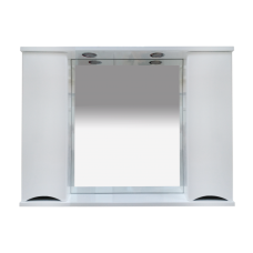 Элвис -105 Зеркало-шкаф (свет) белая эмаль