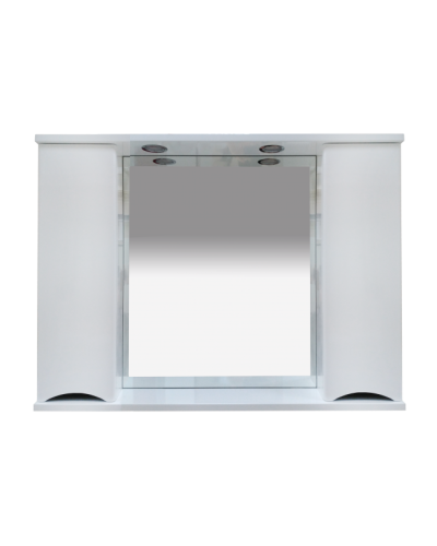 Элвис -105 Зеркало-шкаф (свет) белая эмаль