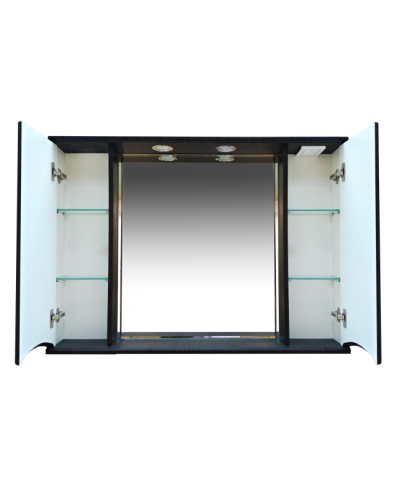 Элвис -105 Зеркало-шкаф (свет) венге