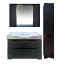 Элвис -105 Зеркало-шкаф (свет) венге