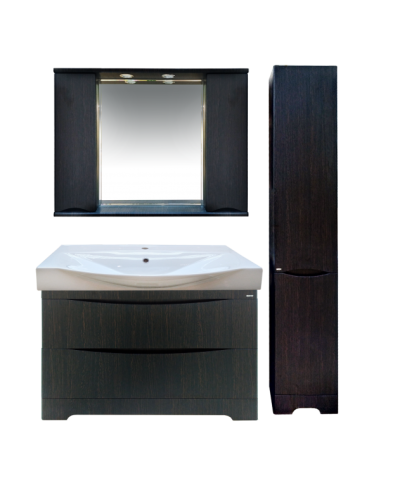 Элвис -105 Зеркало-шкаф (свет) венге