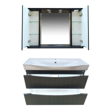 Элвис -105 Зеркало-шкаф (свет) венге