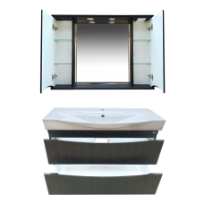 Элвис -105 Зеркало-шкаф (свет) венге