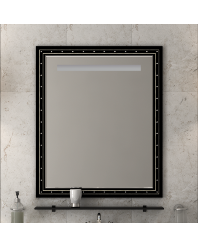 Bella - 75 Зеркало черное с кристаллами