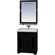 Bella - 75 Зеркало черное с кристаллами