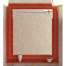 Fresko - 75 Зеркало с пол. Краколет красный патина