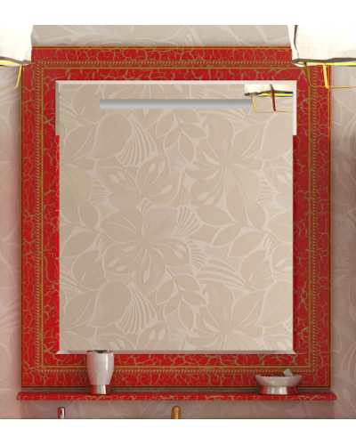 Fresko - 75 Зеркало с пол. Краколет красный патина