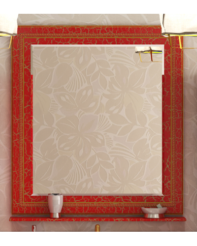 Fresko - 90 Зеркало с пол. Краколет красный патина