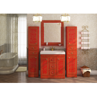 Fresko - 90 Зеркало с пол. Краколет красный патина