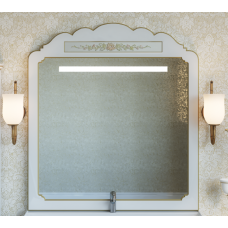 Milano -120 Зеркало белая патина/декор