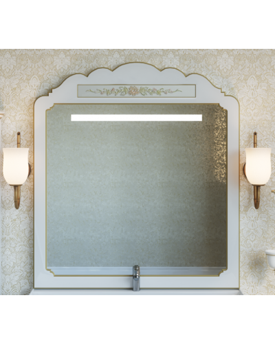 Milano -120 Зеркало белая патина/декор