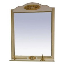 Roma - 75 Зеркало бежевое патина со светильником