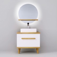 Зеркало 75х75 см Jorno Simply Sim.02.75/P/W