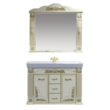 Барокко -120 Зеркало бежевое патина