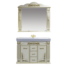 Барокко -120 Зеркало бежевое патина