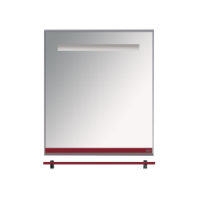 Джулия - 60 Зеркало  с полочкой 12 мм бордо