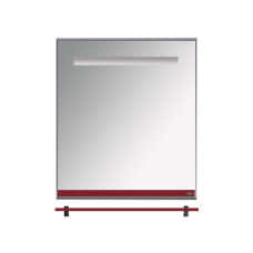 Джулия - 60 Зеркало  с полочкой 12 мм бордо
