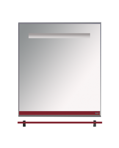 Джулия - 60 Зеркало  с полочкой 12 мм бордо