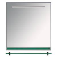 Джулия - 60 Зеркало  с полочкой 12 мм зеленое