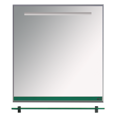 Джулия - 60 Зеркало  с полочкой 12 мм зеленое