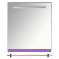 Джулия - 65 Зеркало  с полочкой 12 мм сиреневое