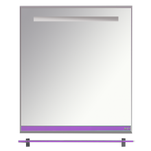 Джулия - 65 Зеркало  с полочкой 12 мм сиреневое