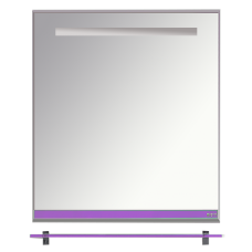 Джулия - 65 Зеркало  с полочкой 12 мм сиреневое