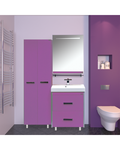 Джулия - 65 Зеркало  с полочкой 12 мм сиреневое