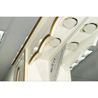 Монако - 80 Зеркало - шкаф лев. белая патина/стекло