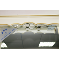 Монако - 80 Зеркало - шкаф лев. белая патина/стекло