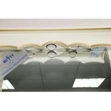 Монако - 90 Зеркало - шкаф лев. белая патина/стекло