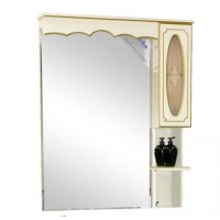 Монако - 90 Зеркало - шкаф прав. бежевая патина/стекло