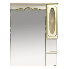 Монако - 90 Зеркало - шкаф прав. бежевая патина/стекло