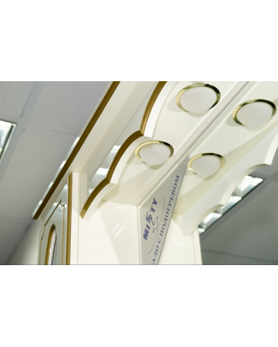 Монако - 90 Зеркало - шкаф прав. бежевая патина/стекло