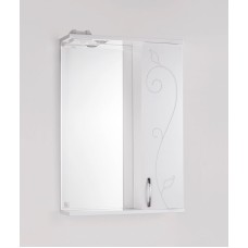 Зеркало со шкафом Style Line Эко фьюжн Панда 55 С с подсветкой Белый глянец