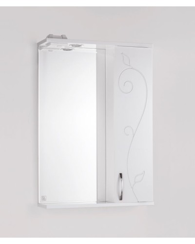 Зеркало со шкафом Style Line Эко фьюжн Панда 55 С с подсветкой Белый глянец