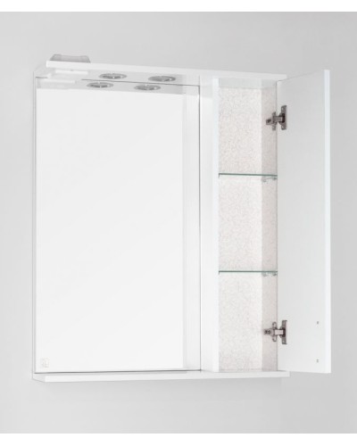 Зеркало со шкафом Style Line Эко фьюжн Панда 65 С подсветкой Белый глянец