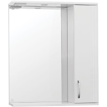 Зеркало со шкафом Style Line Эко стандарт Панда 75 С с подсветкой Белый глянец