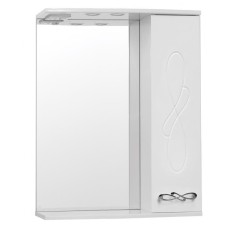 Зеркало со шкафом Style Line Венеция 65 С с подсветкой Белый глянец