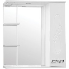 Зеркало со шкафом Style Line Венеция 75 С с подсветкой Белый глянец