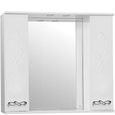 Зеркало со шкафом Style Line Венеция 90 С с подсветкой Белый глянец