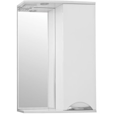 Зеркало со шкафом Style Line Жасмин 55 С с подсветкой Белый глянец