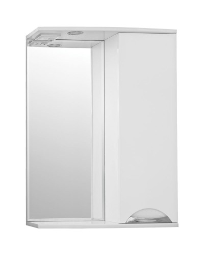 Зеркало со шкафом Style Line Жасмин 60 С с подсветкой Белый глянец