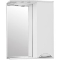 Зеркало со шкафом Style Line Жасмин 65 С с подсветкой Белый глянец