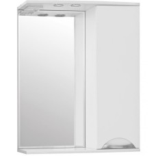 Зеркало со шкафом Style Line Жасмин 65 С с подсветкой Белый глянец
