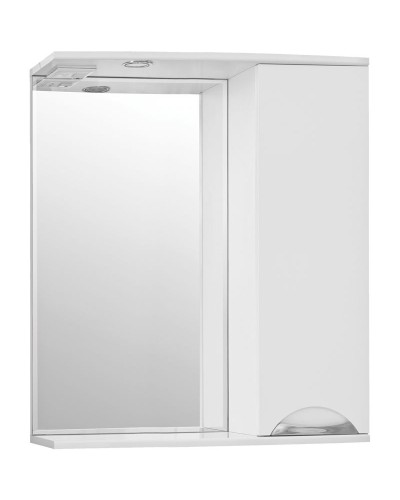 Зеркало со шкафом Style Line Жасмин 70 С с подсветкой Белый глянец
